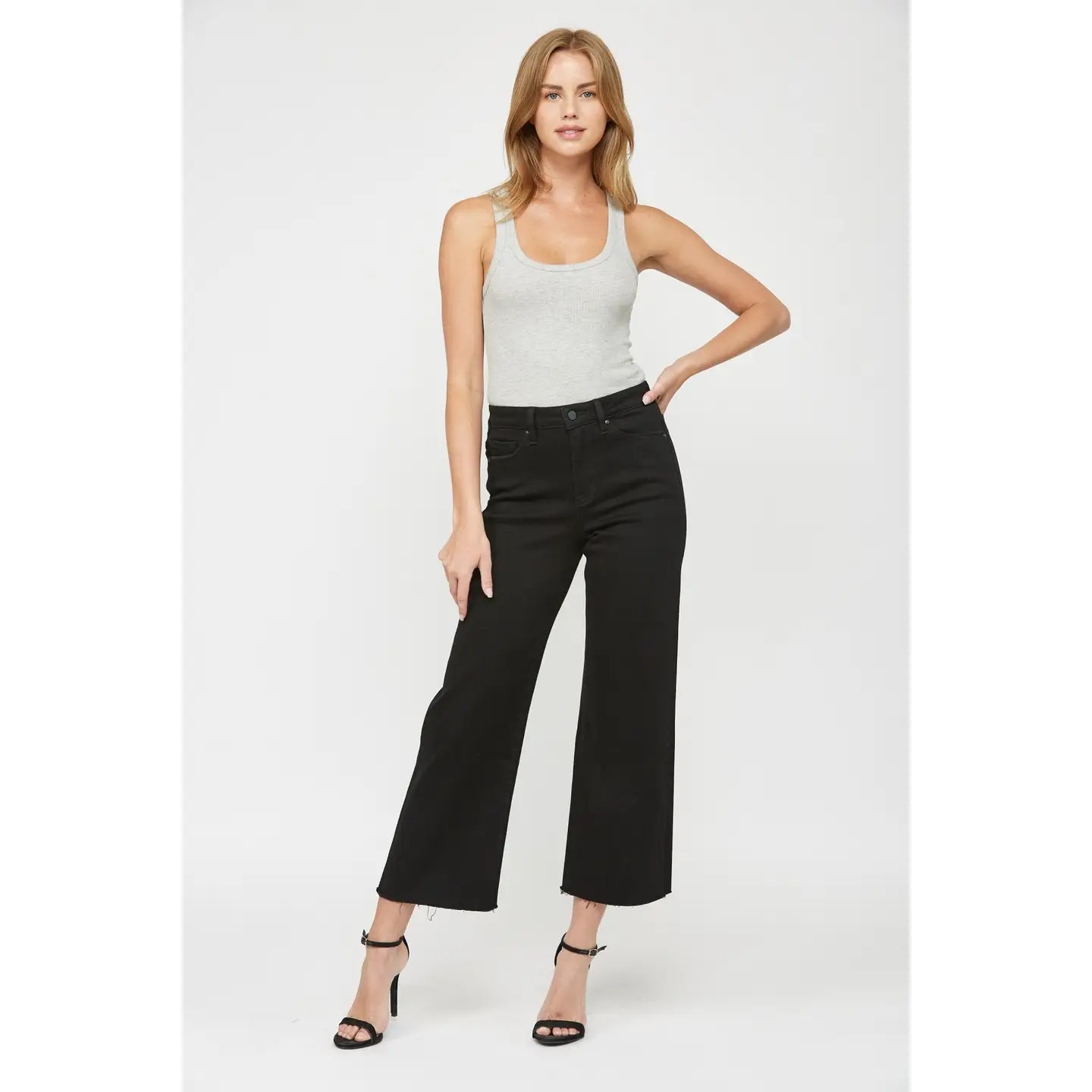 Blair Wide Leg Crop Denim