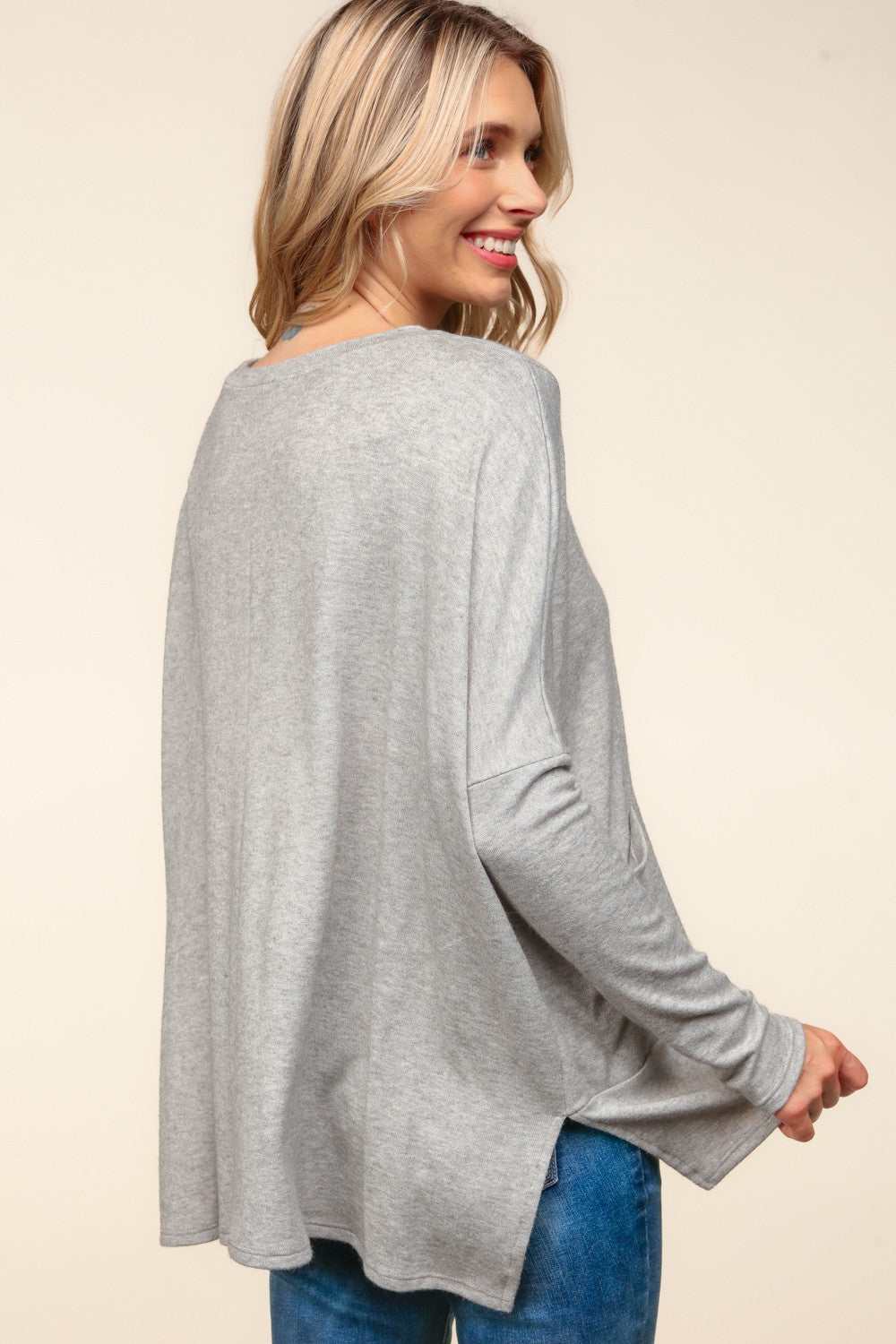 Claire Dolman Sleeve Knit Top- Plus