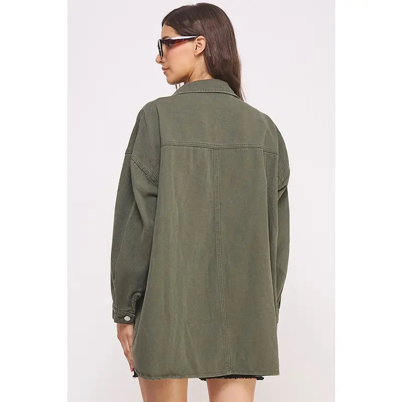 Sloane Oversized Patch Cargo Jacket