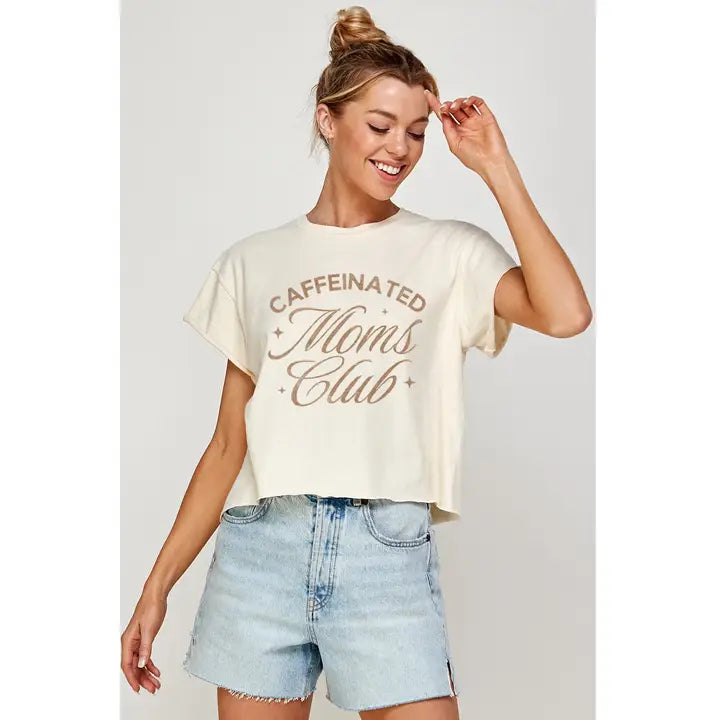 Caffeinated Moms Club Vintage Graphic Tee