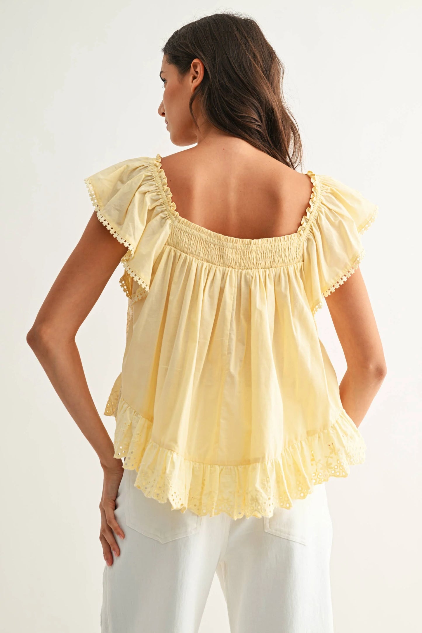 Gia Embroidered Lace Blouse