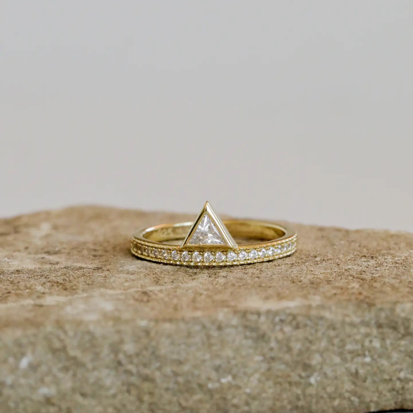 Stacked Triangle Gold Ring