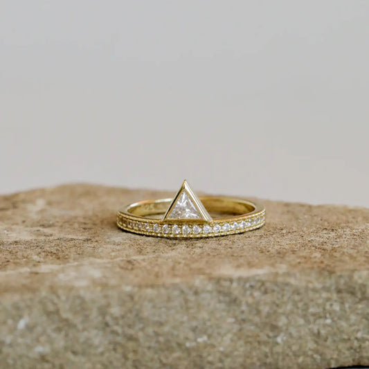 Stacked Triangle Gold Ring