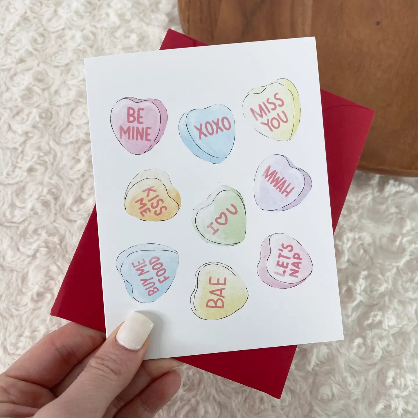 Candy Heart Greeting Card