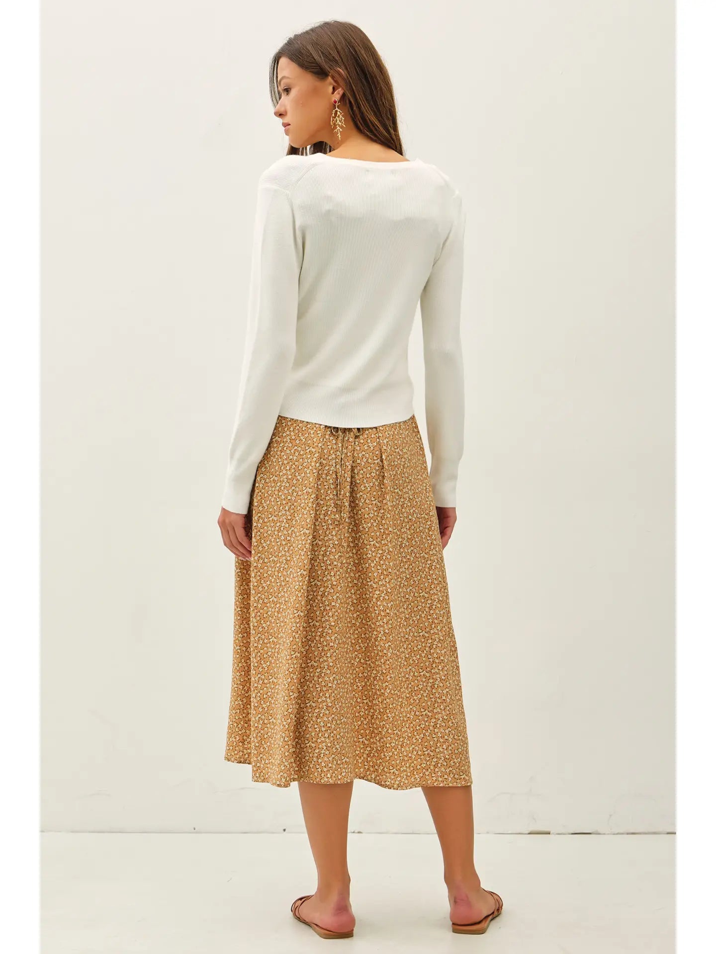 Francine Ribbed Crewneck Cardigan