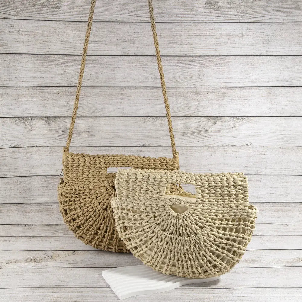 Braided Semi Circle Tote Bag