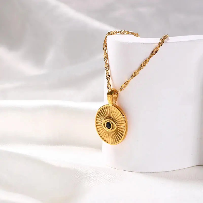 Evil Eye Coin Necklace