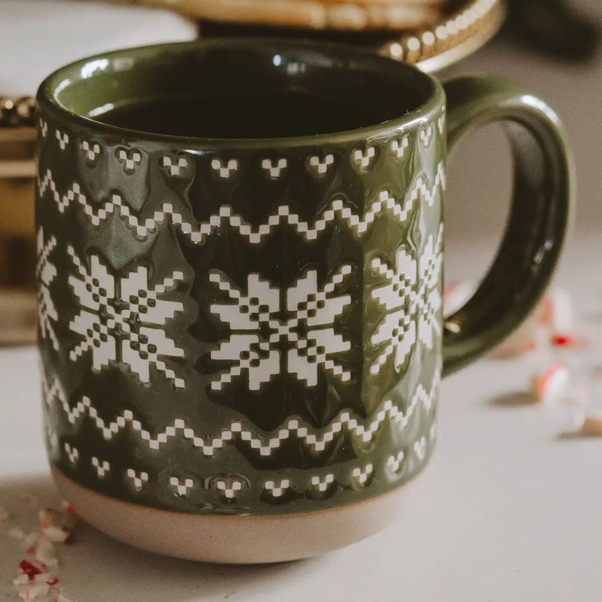 Fair Isle Sweater Stoneware Coffee Mug