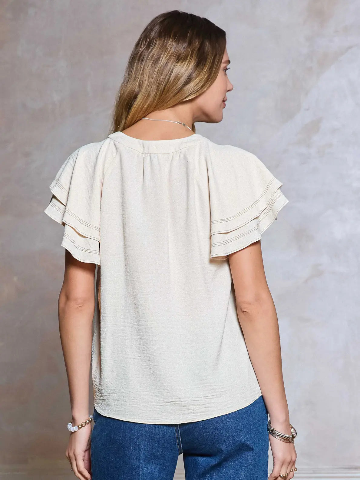 Soren Flutter Sleeve Blouse