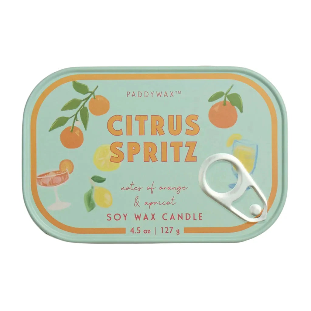 Bistro Illustrated Tin Candle