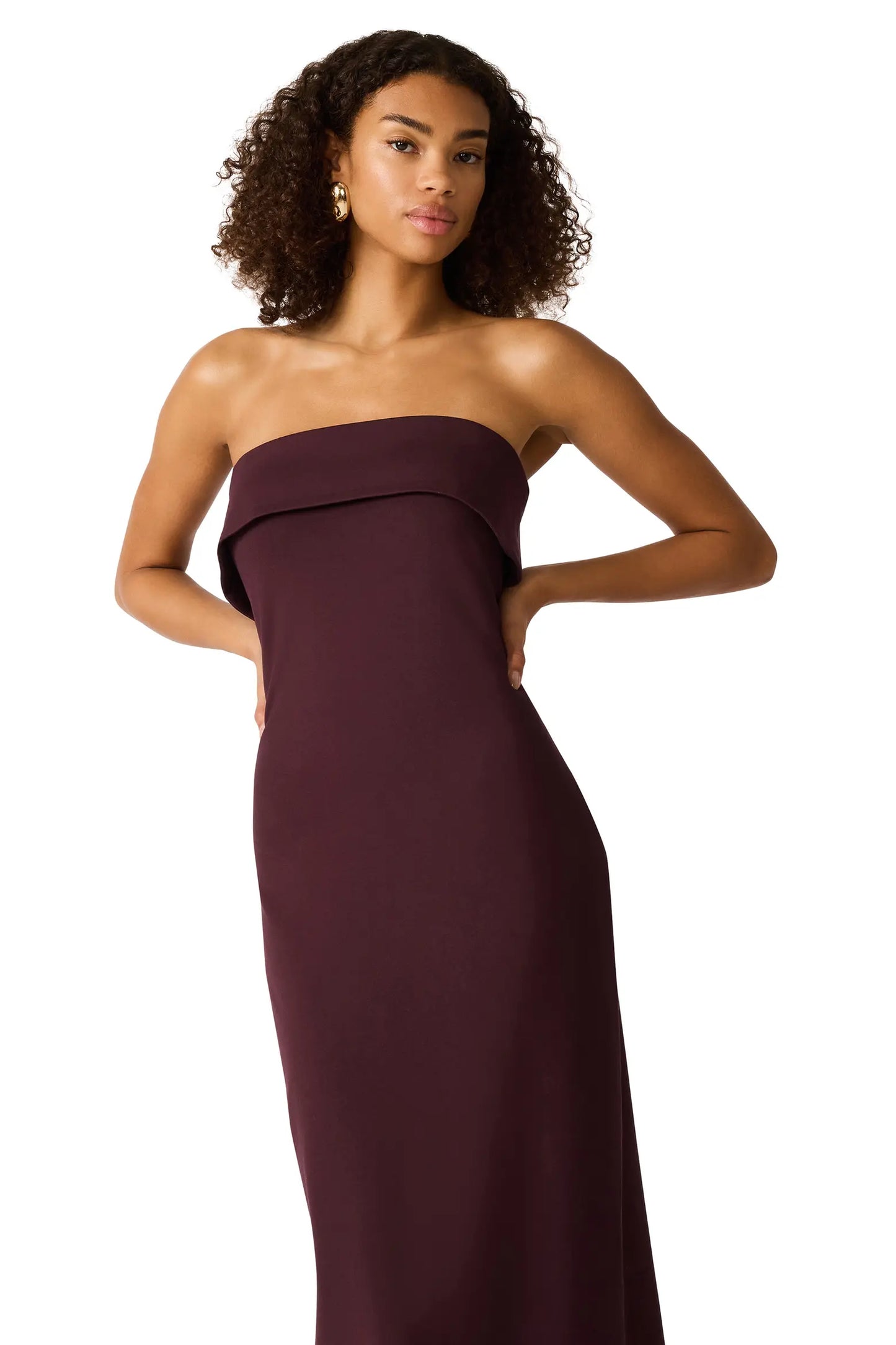 Roslynn Strapless Midi Dress