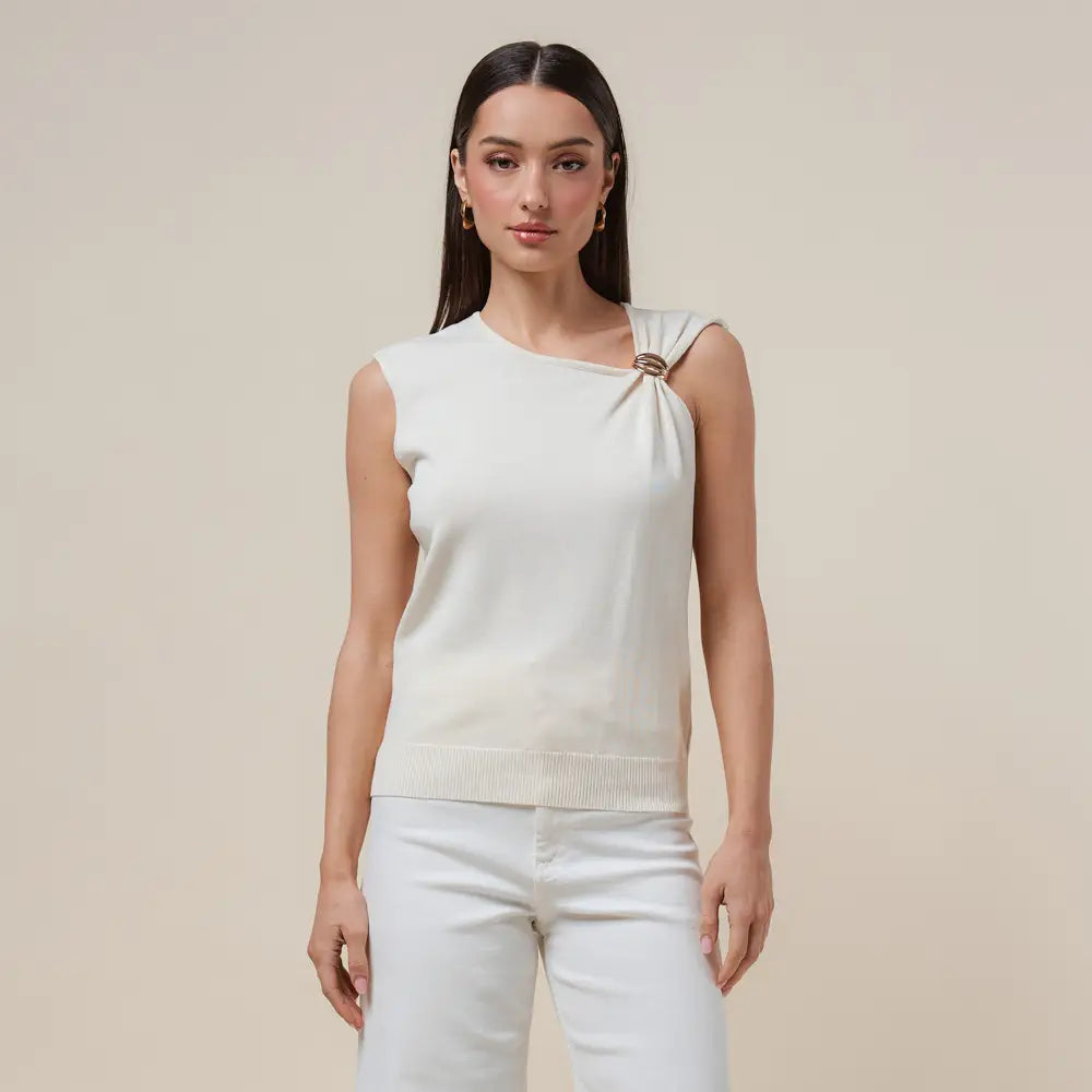 Mandy Asymmetrical Sleeveless Top