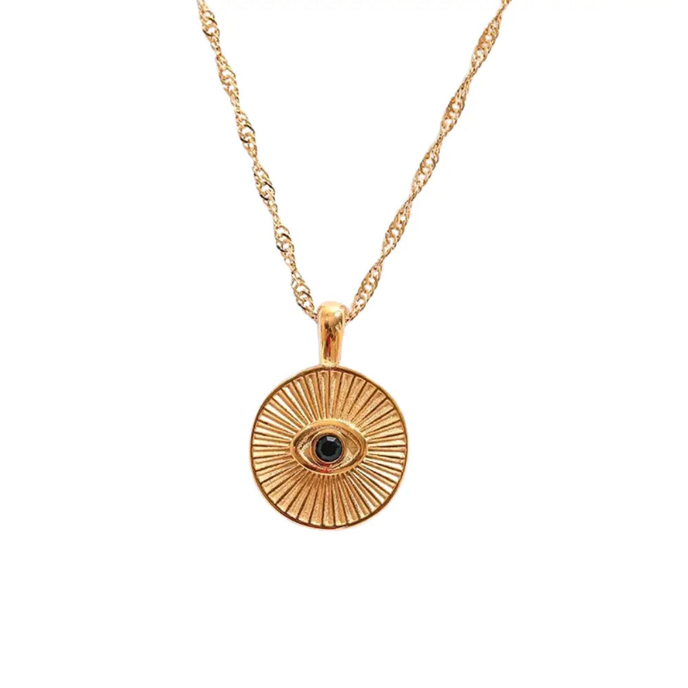 Evil Eye Coin Necklace