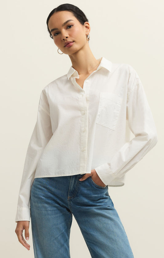 Lisette Collared Poplin Top