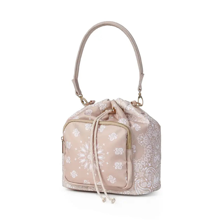 Bandana Print Bucket Bag/Backpack