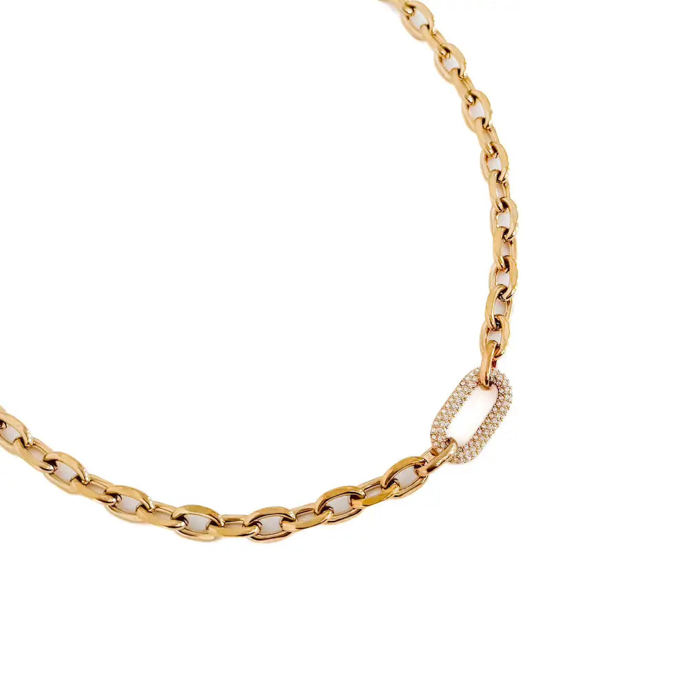 Linked Diamond Chain Necklace