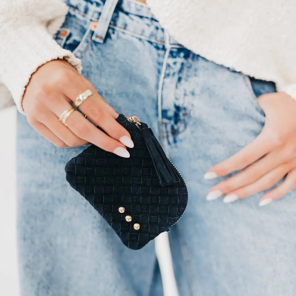 Suede Card Wallet