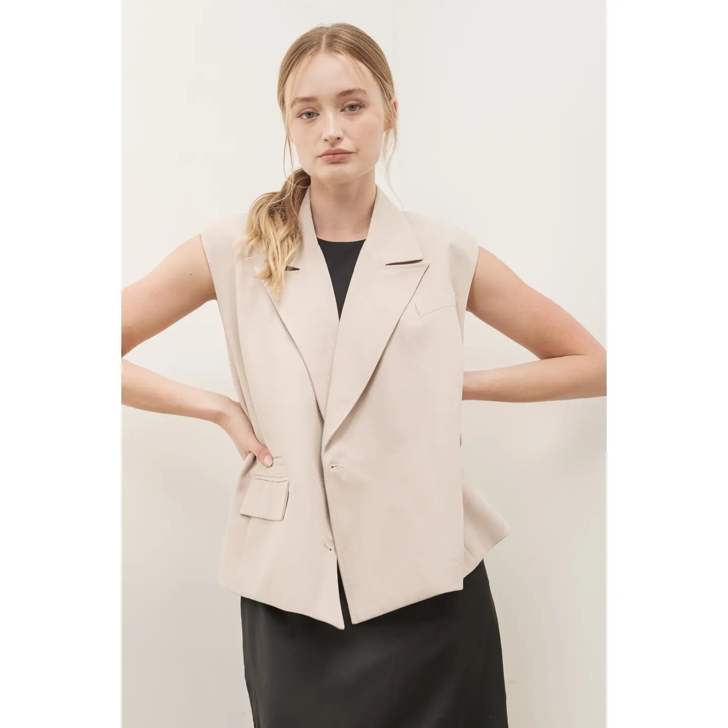 Celine Oversized Asymmetrical Blazer Vest