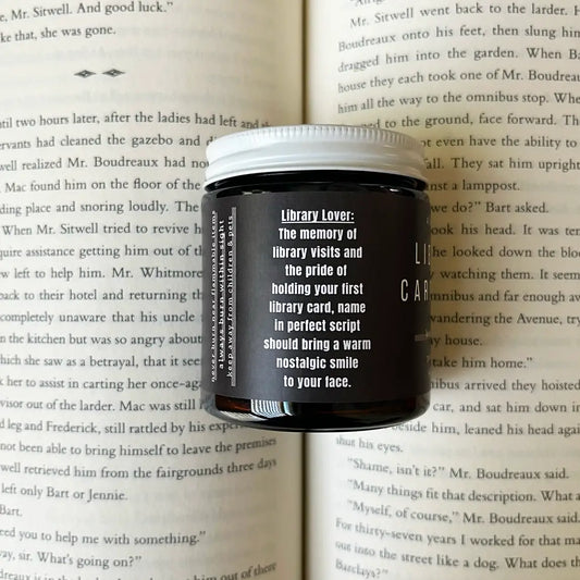 Library Card Holder Candle