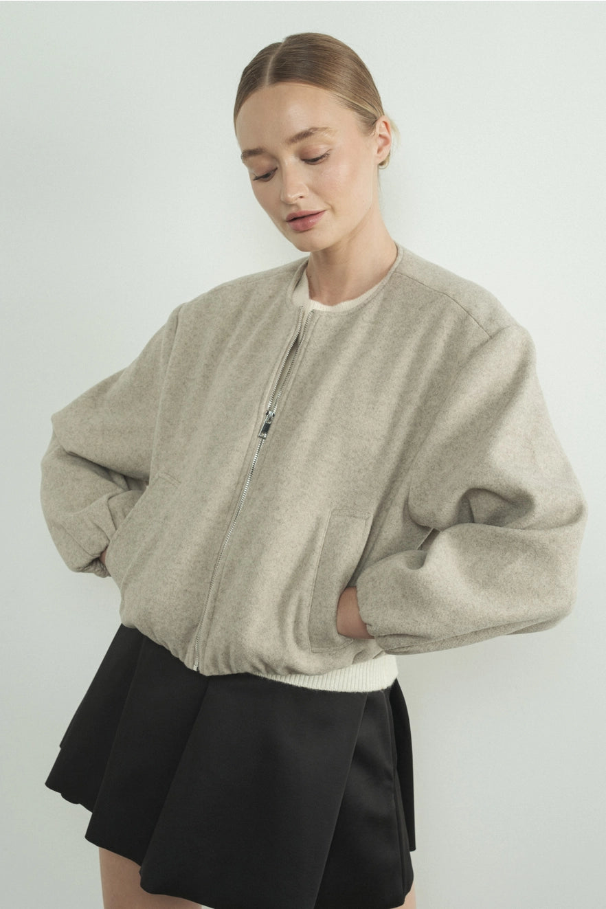 Noa Brushed Bomber Jacket