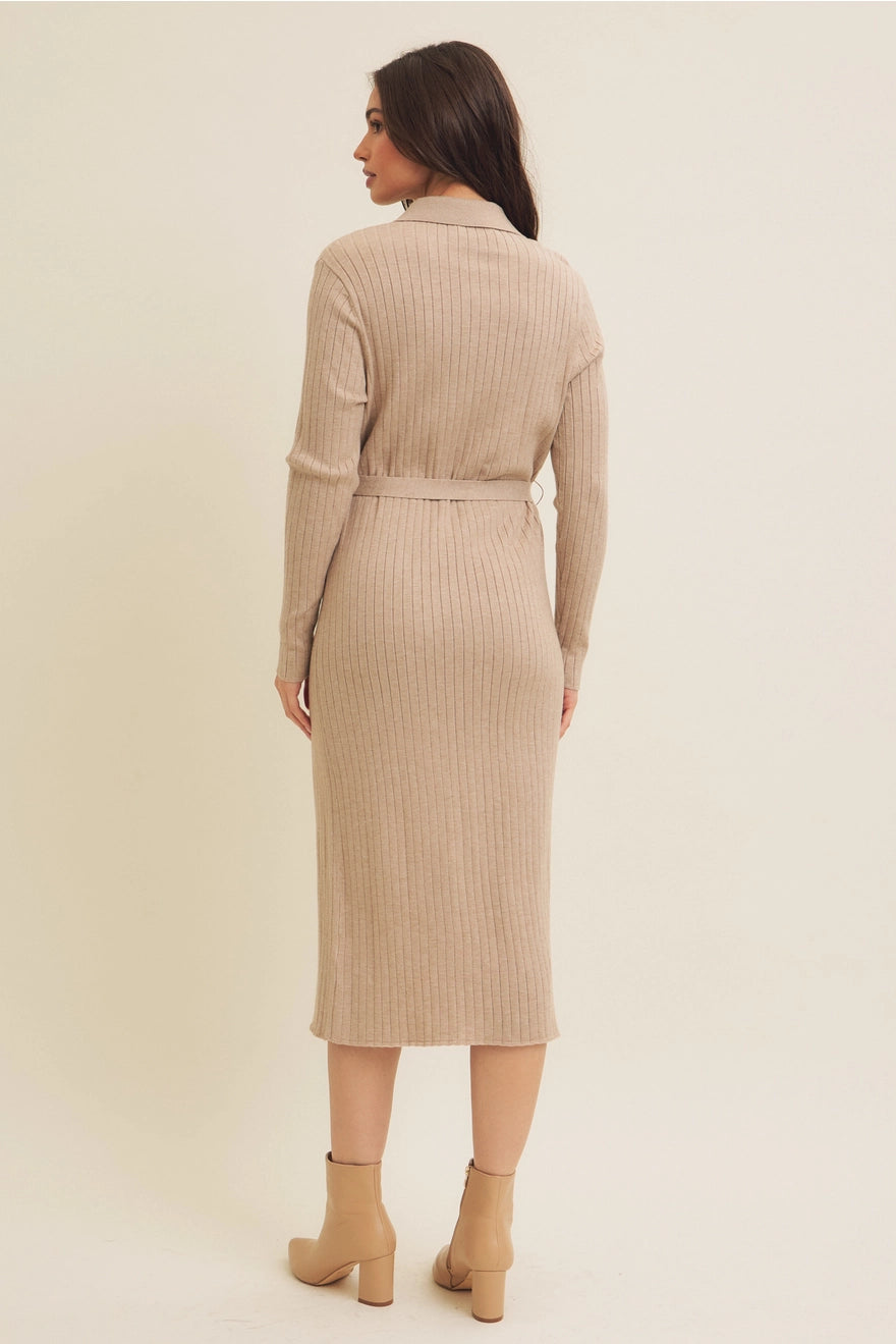 Haven Ribbed Convertible Midi Dress Cardigan