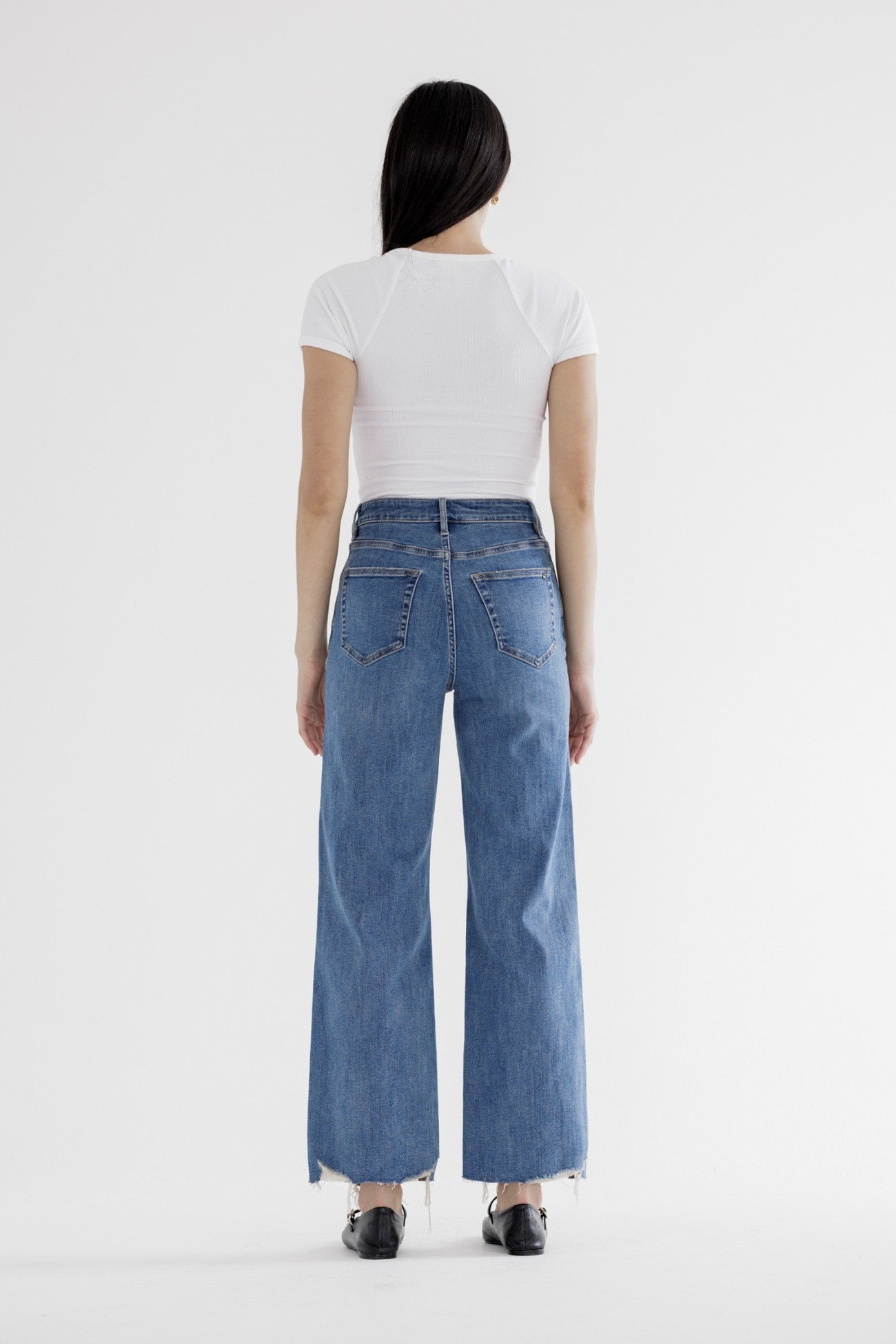 Hannah High Rise Wide Leg Denim