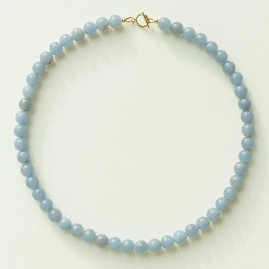 Jade-Blue Gemstone Necklace