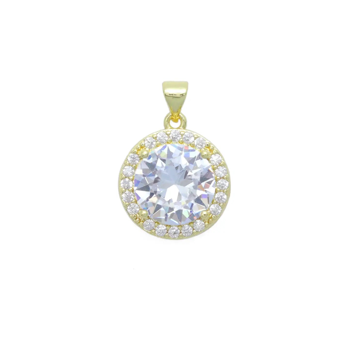 18k Gold Crystal Charm