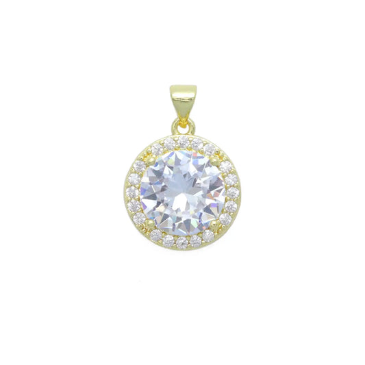 18k Gold Crystal Charm