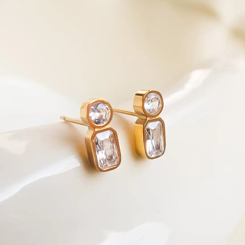 18K Gold Non-Tarnish Mini Cz Stud