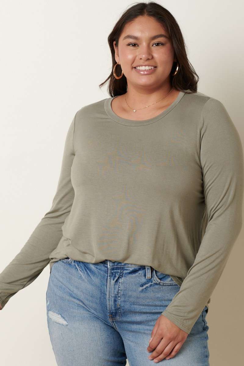 Zella Bamboo Long Sleeve Top- Plus