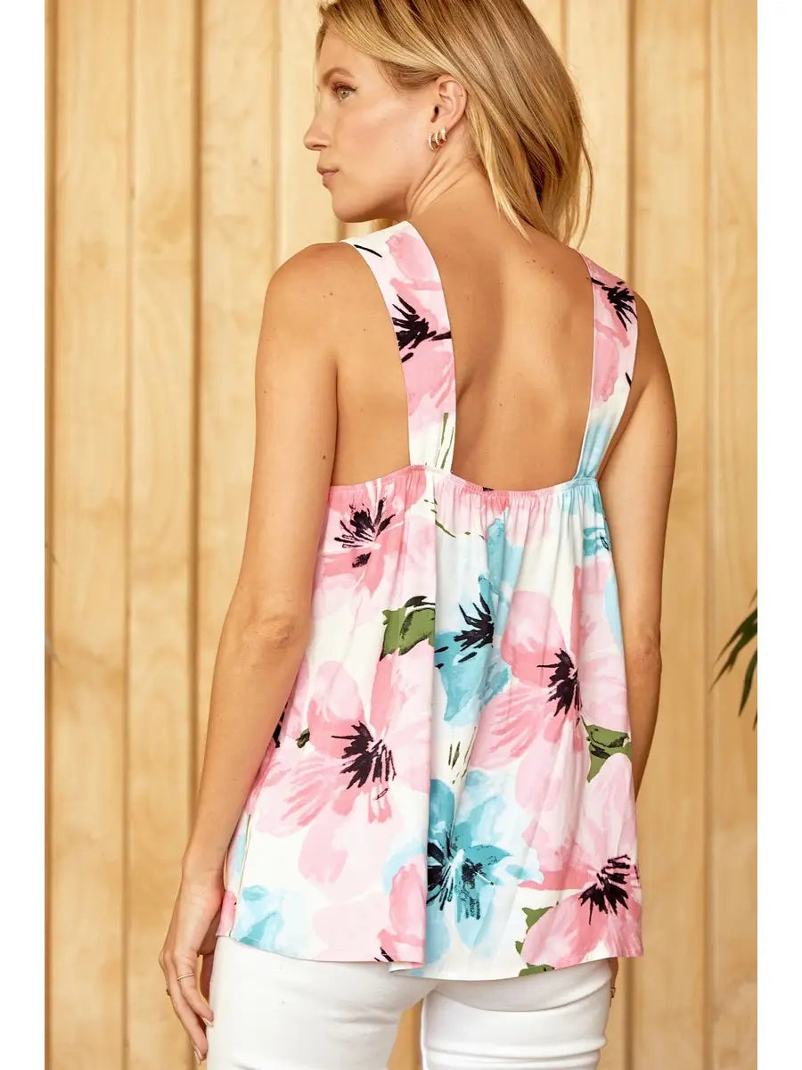 Flora Twist Neck Blouse