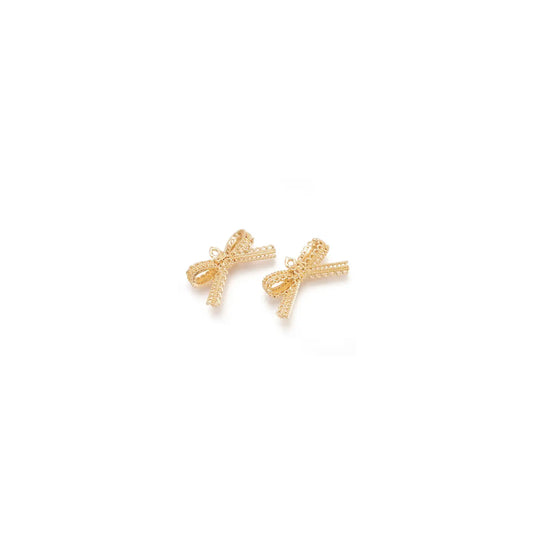 18k Lacey Bow Charm