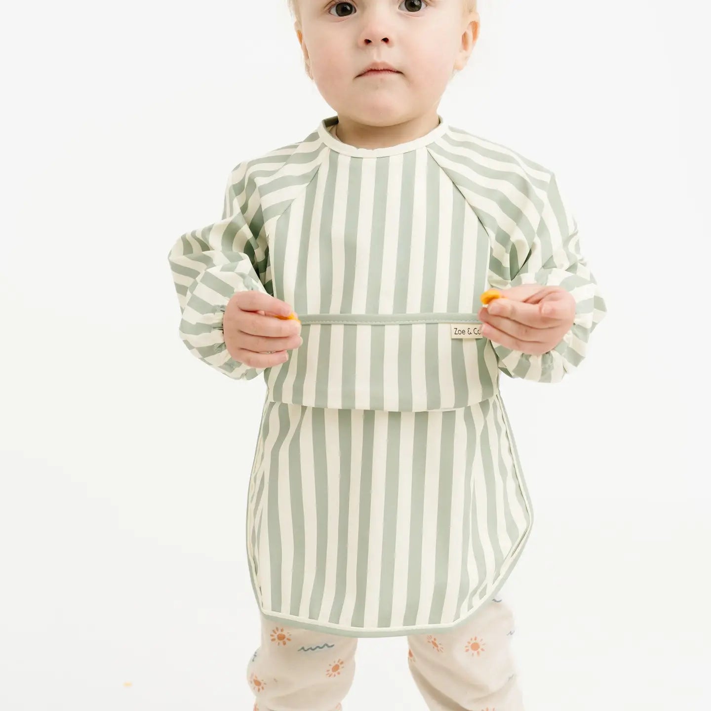 Mint Stripe Bib