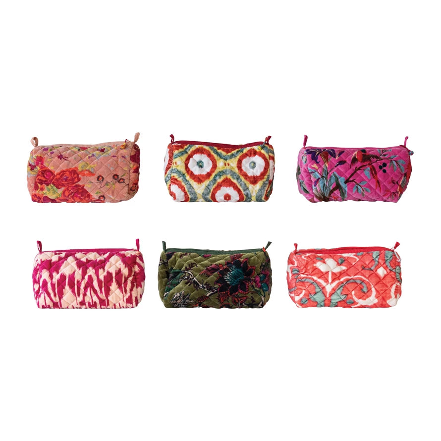 Quilted Zipped Pouch (Each One Will Vary)