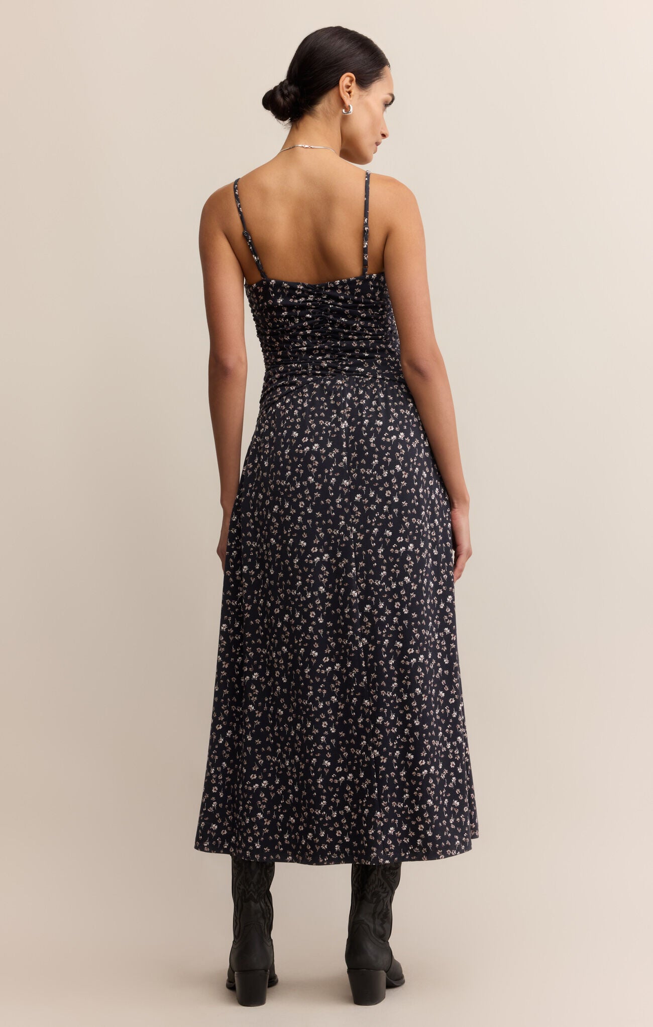 Marli Ditsy Flora Knit Midi Dress