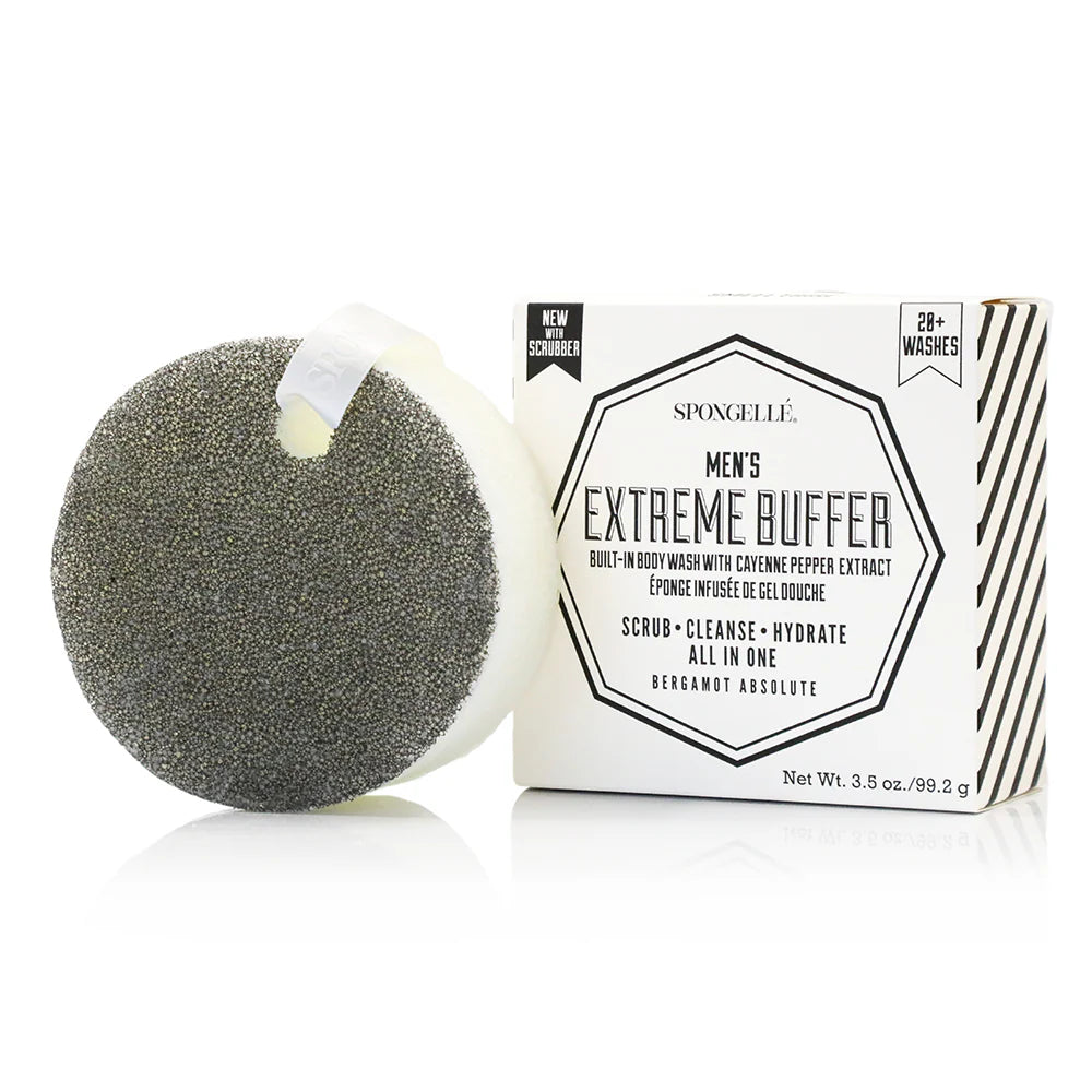Mens Body Wash Infused Buffer Sponge