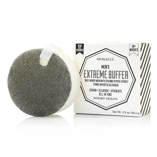 Mens Body Wash Infused Buffer Sponge