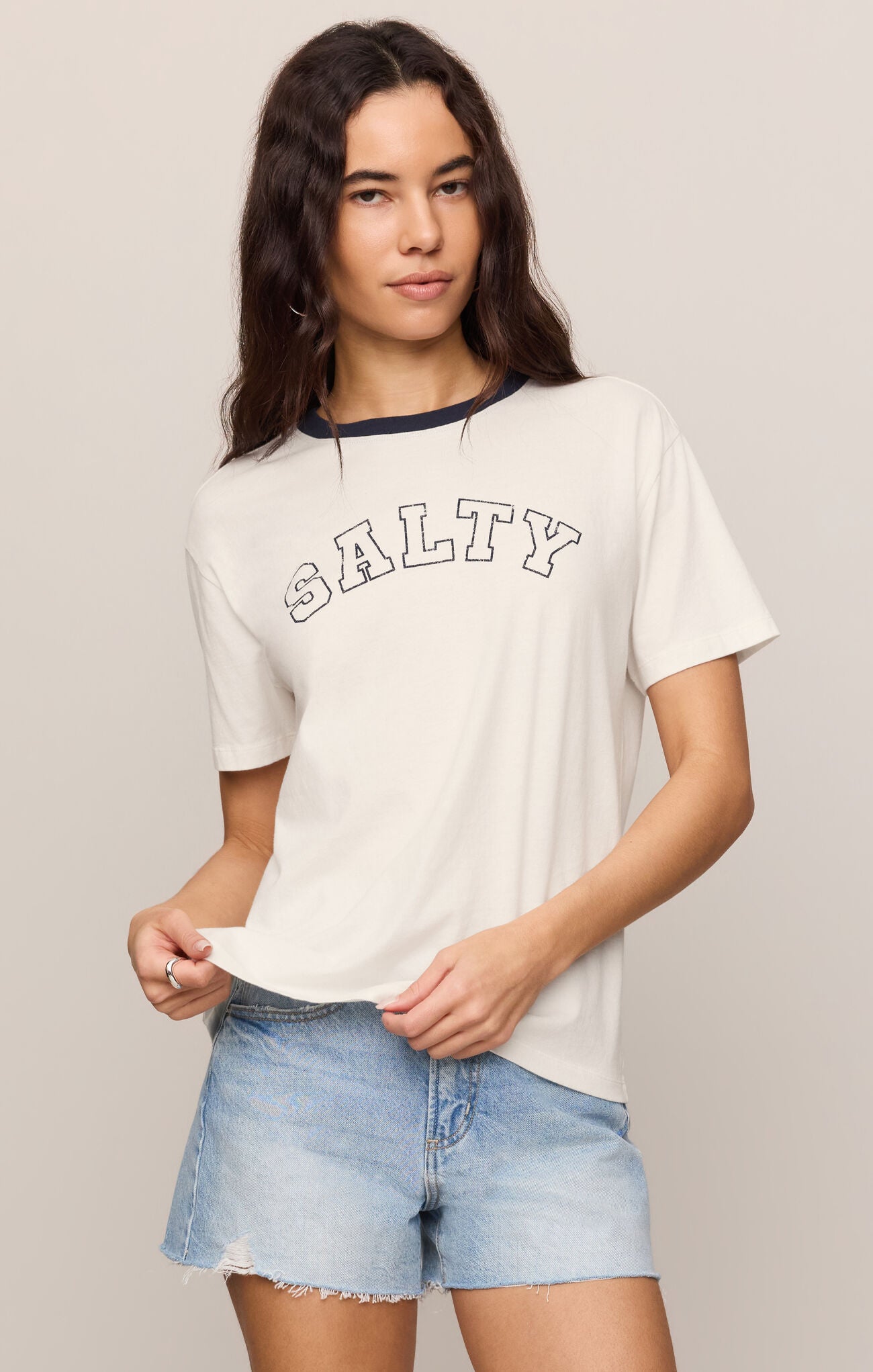 Salty Contrast Boyfriend Tee