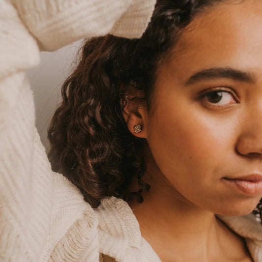 Druzy Prong Earrings