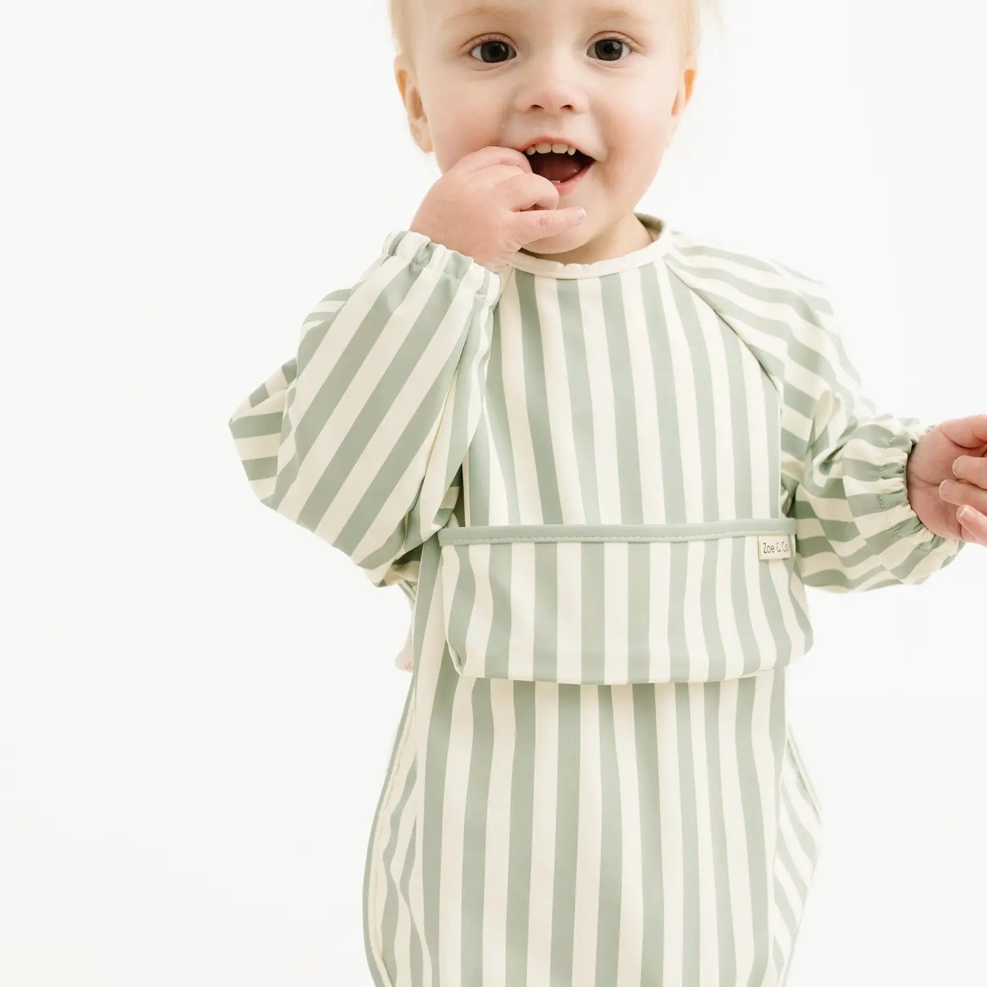 Mint Stripe Bib