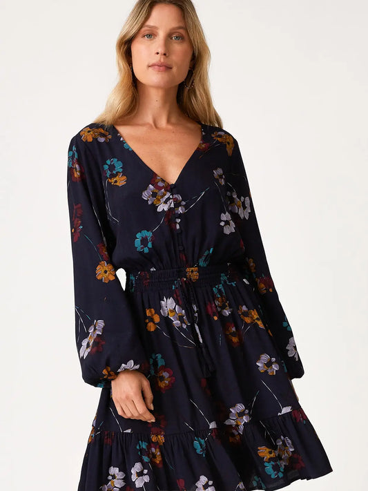 Arden LS Floral Woven Mini Dress