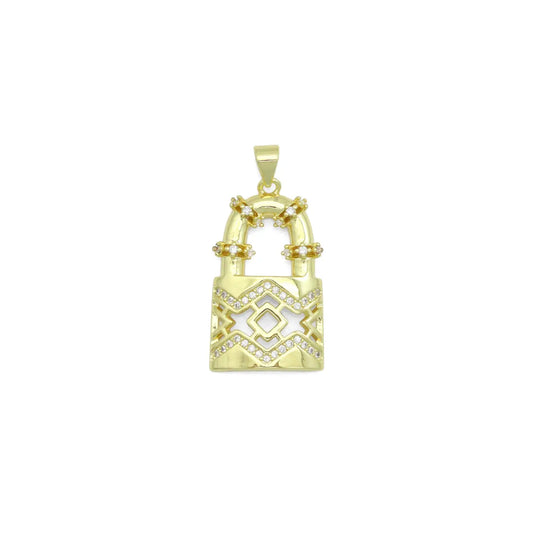 18K Gold Lock Charm