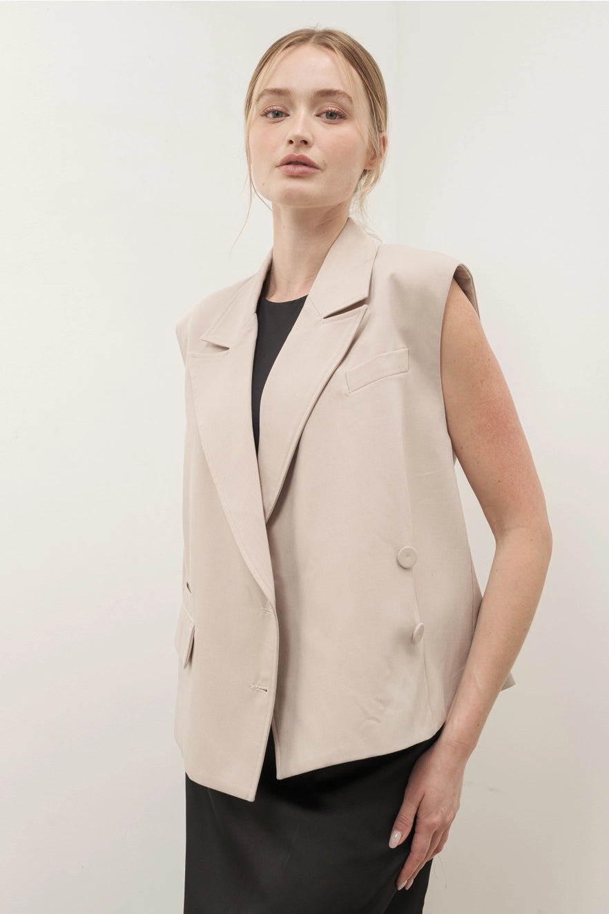 Celine Oversized Asymmetrical Blazer Vest