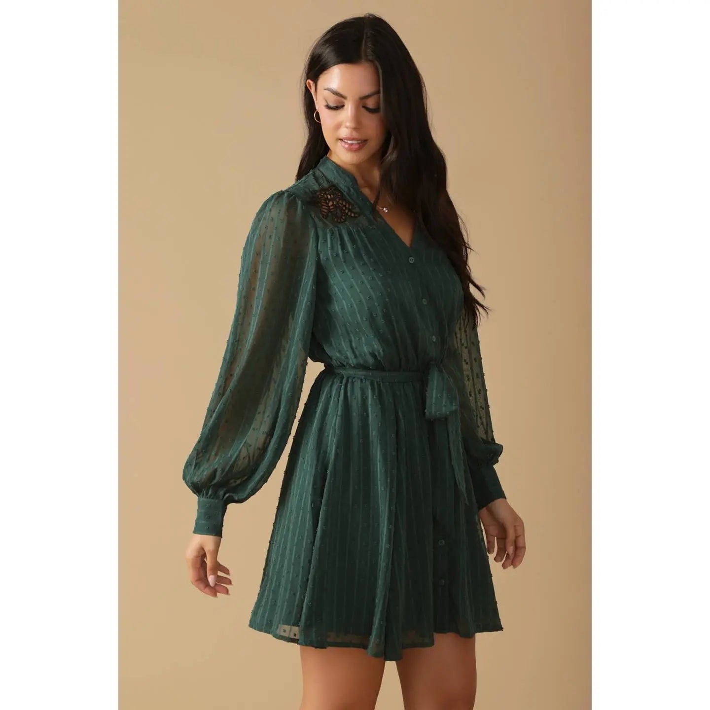 Isabelle Textured Woven Mini Dress