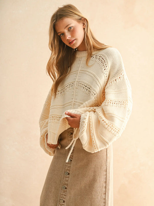 Cornelia Tie Sleeve Sweater