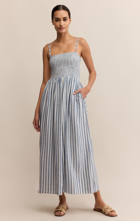 Selena Striped Midi Dress