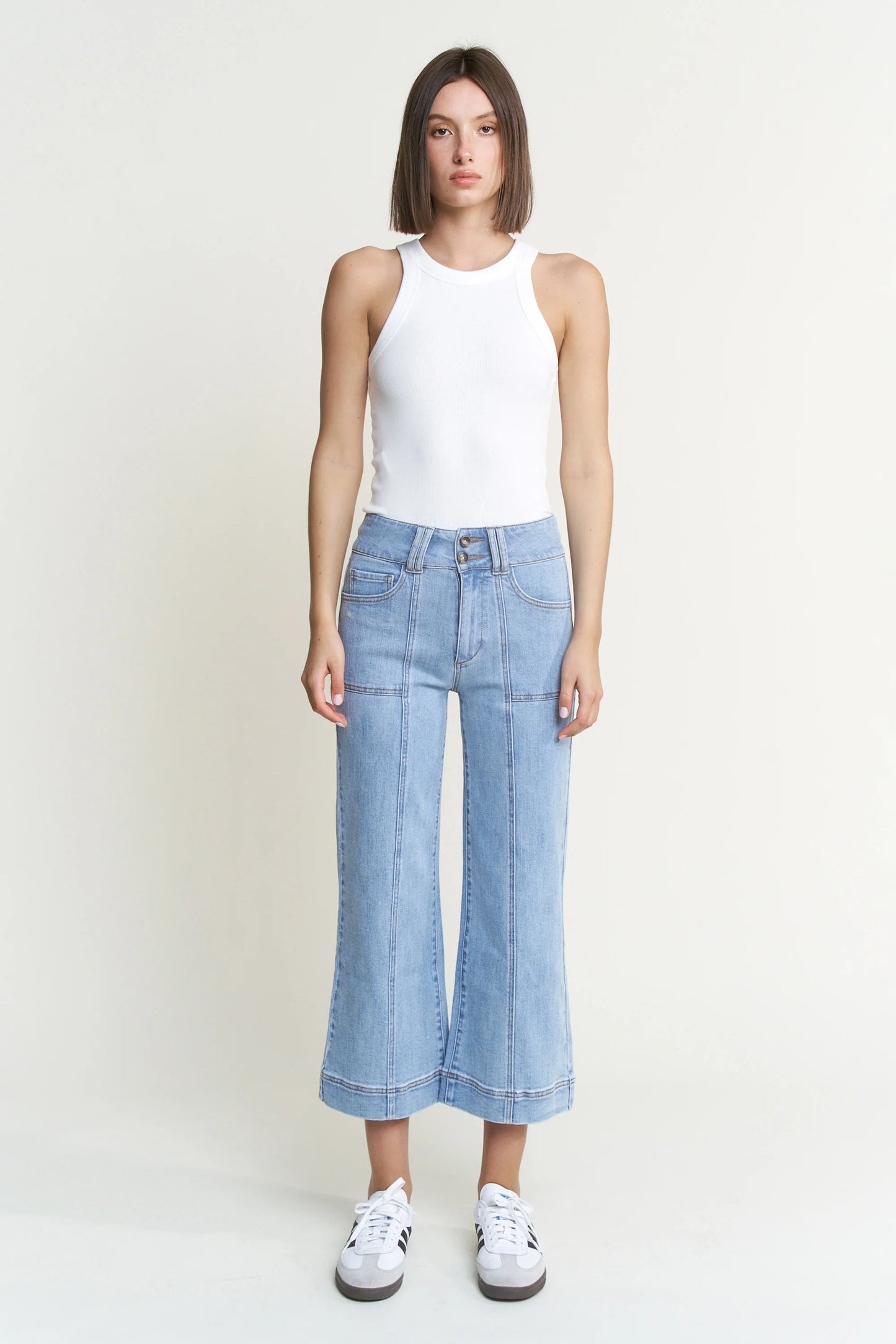Whitley Super High Rise Wide Crop Denim
