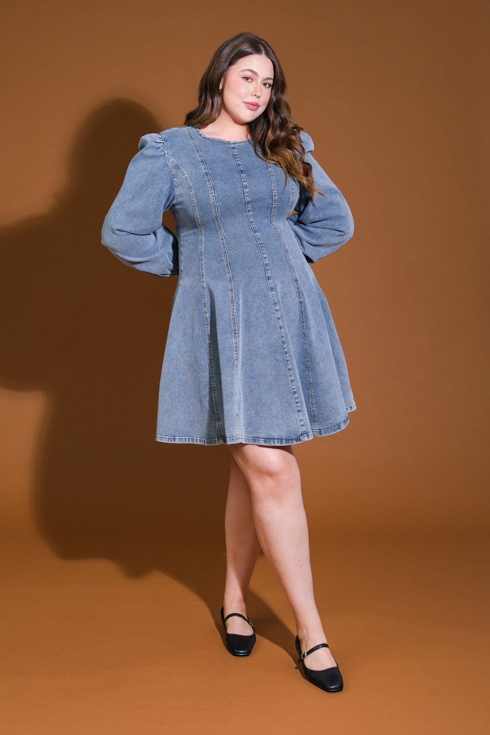 Lainey Denim Dress - Plus