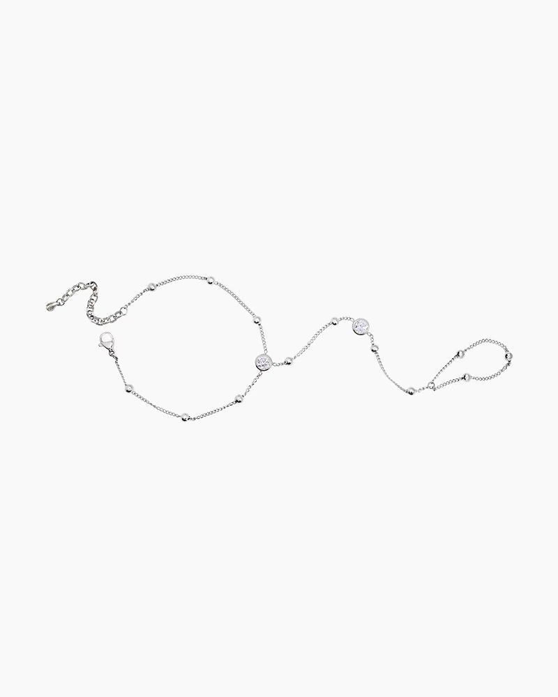 Bezel and Ball Handchain
